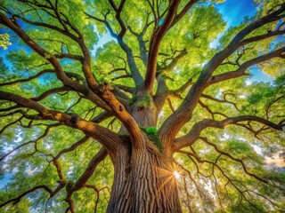 Majestic American Elm, its broad canopy a testament to nature's grandeur, documented in evocative imagery.