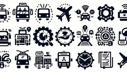 Comprehensive Transportation Icons Collection