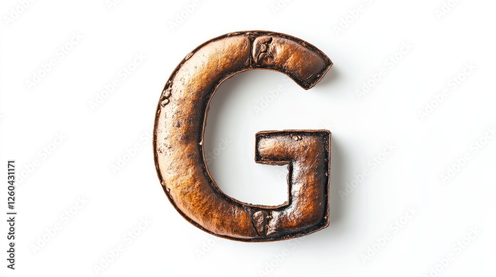 Fototapete elegant letter g designed in the shape of a coffee bean, crafted with smooth curves and rich brown t