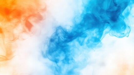 Fototapeta premium Abstract colorful smoke in vibrant orange and blue hues, creating a dynamic and artistic backdrop. Perfect for creative designs, digital art, and modern projects.