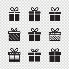 Collection of Gift Box Outlines – Modern Present Icon Pack