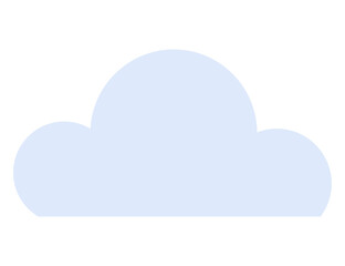 Simple blue cloud shape. Ideal for weather forecasts, apps, data storage, cloud computing, web design, childrens content, and landing page graphics. Landing page