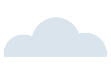 Soft blue cloud with curved edges symbolizing data, weather forecasting, digital storage, and online connectivity. Ideal for themes thumbs up communication, environment, simplicity, technology
