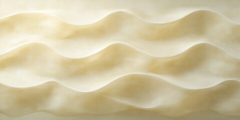 Fototapeta premium 3D Wavy Lines Texture Seamless, Elegant Abstract Background in Pastel Ivory, Minimalist Backplate