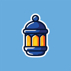Traditional Ramadan Lantern with a Glowing Light