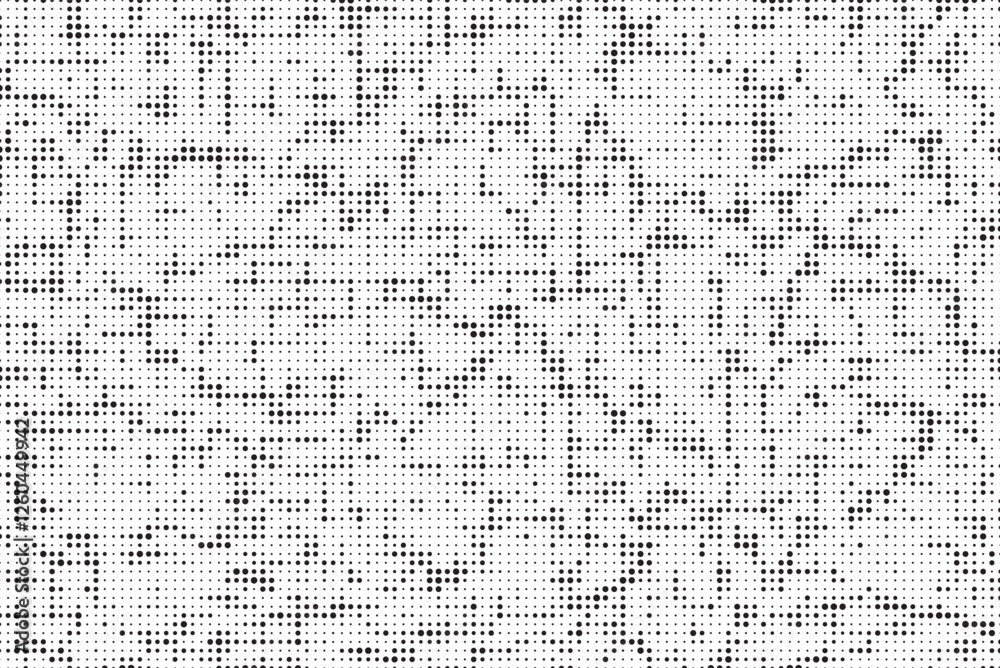 Aufkleber Grunge halftone vector print background. Retro pixelated backdrop. Vector illustration.