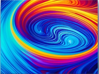 Obraz premium dynamic swirl pattern with vivid and contrasting psychedelic colors