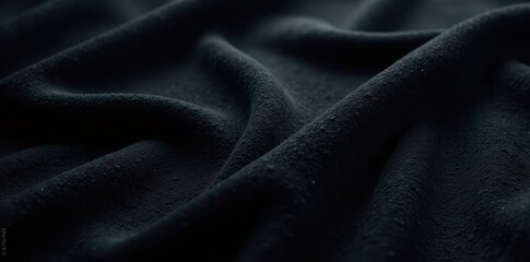 Fototapeta premium Black suede close-up, subtle light variations, contrast, velvety, leather