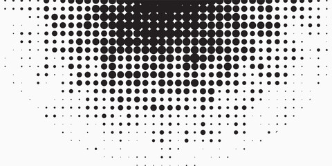 Black halftone gradient dot patterns background. dots modern vector