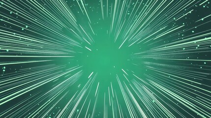 Obraz premium Vibrant backdrop with radiating comic bursts and glowing green gradients