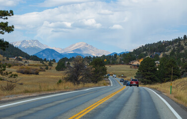 Colorado rocky mountains. This view captured on the road from Denver to Estes Park.