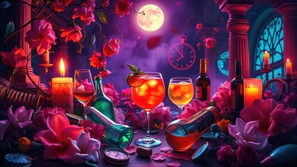 "An engaging infographic highlighting alcohol consumption statistics and health effects. Suitable for presentations or marketing materials focused on alcohol education.