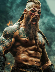 RPG DND fantasy character for Dungeons and Dragons, Roleplay, Avatar, Viking, Berserker