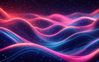 Fototapeta premium Abstract retro wave background with retro wave patterns and neon colors. Emphasizing nostalgia and vibrant energy, ideal for retro-themed designs and digital art.