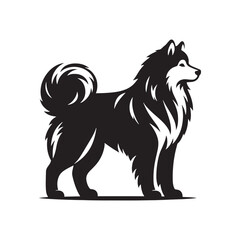 Stylish Siberian Husky silhouette perfect for branding and artwork - Siberian Husky illustration - minimal Siberian Husky vector - dog silhouette
