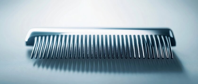 Close-Up Photograph of Hair Comb on Plain White Background