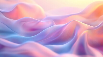 Obraz premium Abstract serene light waves with soft pastel tones. Featuring gentle gradients and calming reflections. Emphasizing tranquility and smoothness. Ideal for wellness and artistic-themed designs.