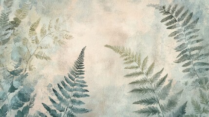 Elegant botanical backdrop with curled leaves on a warm fabric tone