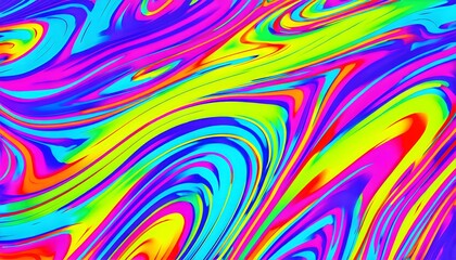 dynamic swirl pattern with vivid and contrasting psychedelic colors