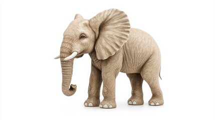 Obraz premium Elephant, white isolate background