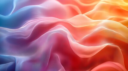 Obraz premium Vibrant Abstract Waves: A mesmerizing blend of flowing colors in red, orange, and blue, perfect for modern design and creative projects.