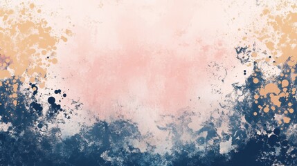 Obraz premium Dreamlike comic abstract wallpaper with pale gold and deep navy elements