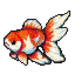 Fototapeta premium 金魚のドット絵