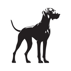 Obraz premium Well-crafted Vizsla silhouette perfect for pet-themed art projects - Vizsla illustration - minimal Vizsla vector - dog silhouette 