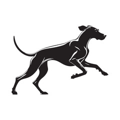 Fototapeta premium Fine-tuned Vizsla silhouette for pet branding and creative use - Vizsla illustration - minimal Vizsla vector - dog silhouette 