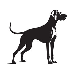 Creative Vizsla silhouette with a stylish and well-balanced form - Vizsla illustration - minimal Vizsla vector - dog silhouette
