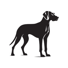 Elegant Vizsla silhouette designed for sleek artistic visuals - Vizsla illustration - minimal Vizsla vector - dog silhouette
