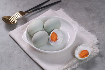 Telur Asin or  Salted eggs is a general term for dishes made from eggs that are preserved by salting. 

