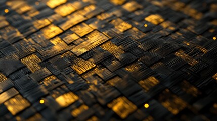 Obraz premium A premium blockchain wallpaper with embossed gold currency textures