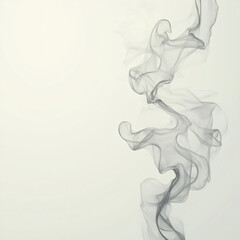 Minimalist spring smoke patterns, soft white curls, clean abstract forms, pale gradient background