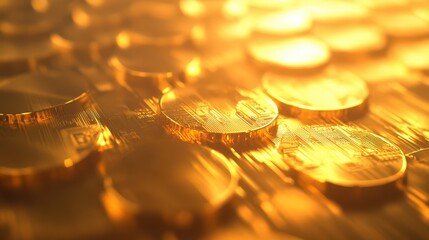 A minimalist financial backdrop with matte gold gradients and engravings