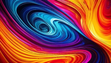 Obraz premium dynamic swirl pattern with vivid and contrasting psychedelic colors