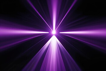 Lilac Laser Beam with Lens Flare Effect on Black Background
