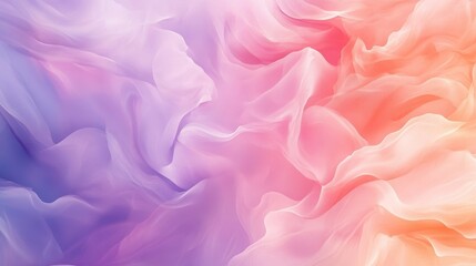 Obraz premium Pastel Fabric Texture Background: Soft Draped Waves in Pink, Purple, and Orange