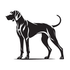 Creative Weimaraner silhouette perfect for pet-related designs - Weimaraner illustration - minimal Weimaraner vector - dog silhouette
