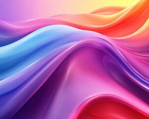 Fototapeta premium Abstract surreal color waves background with surreal color waves and fluid light effects. Emphasizing imaginative beauty and modern design, ideal for artistic projects and creative backgrounds.