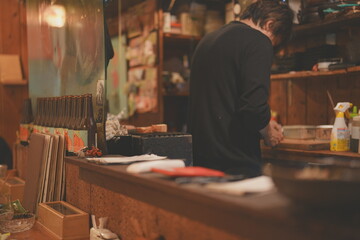 Traditional Japanese Izakaya Kitchen