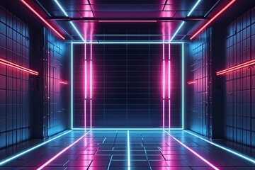 Neon Pixel Background with Glitch Textures and Retro Arcade Style
