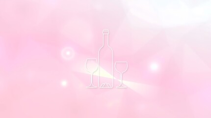 Different bottles and glasses of alcoholic drinks isolated on a white background