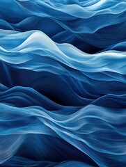 Obraz premium Abstract blue waves create a dynamic pattern