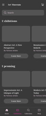 Black Art Museum, Fine arts gallery guide, Artworks exhibit , Cultural heritage App UI Kit Template
