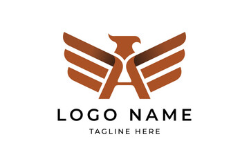 Fototapeta premium Letter A Eagle Logo