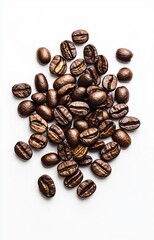 Fototapeta premium Overhead View: Coffee Cup Isolated on White Background