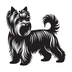 Simplistic Yorkshire Terrier silhouette for versatile design usage - Yorkshire Terrier illustration - minimal Yorkshire Terrier vector - dog silhouette
