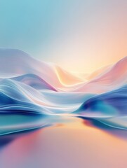 Obraz premium Banner with gentle digital waves in the middle.