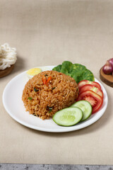 Delicious Spicy Fried Rice with Fresh Vegetables